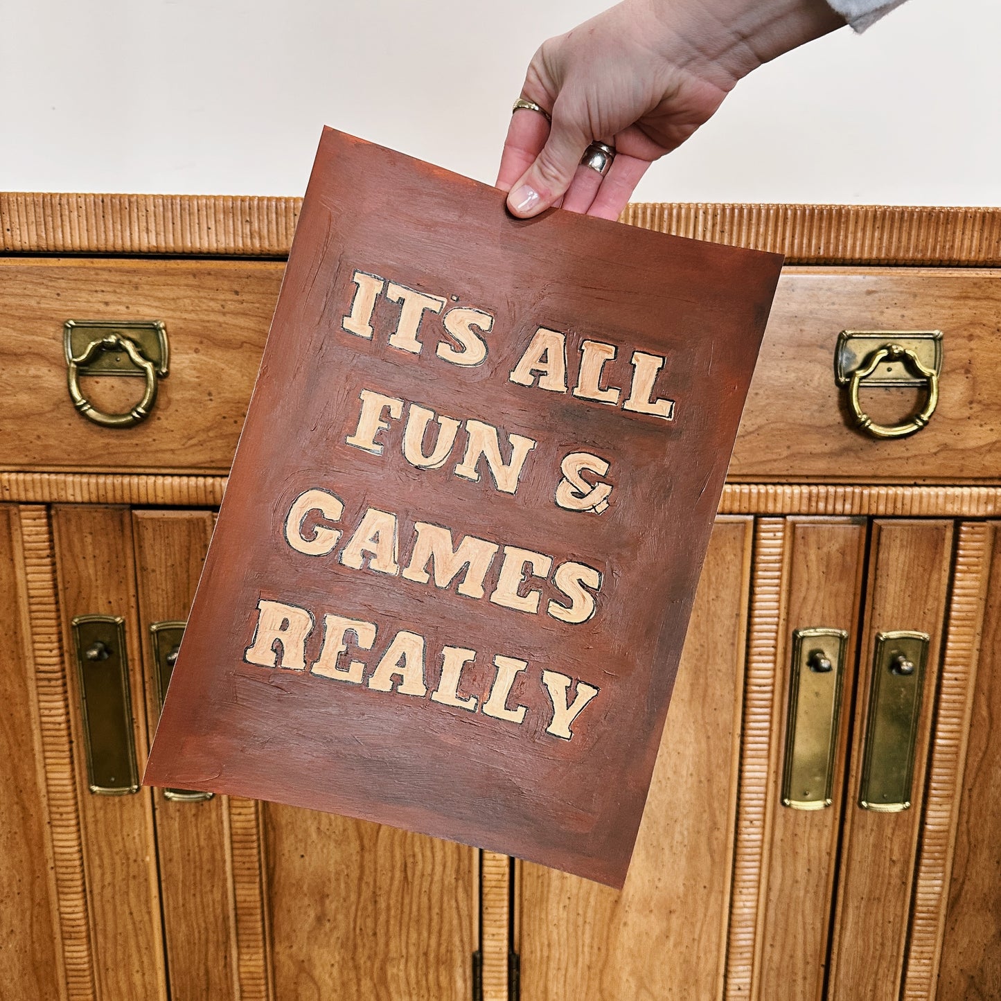 It's All Fun & Games Really - Original Painting