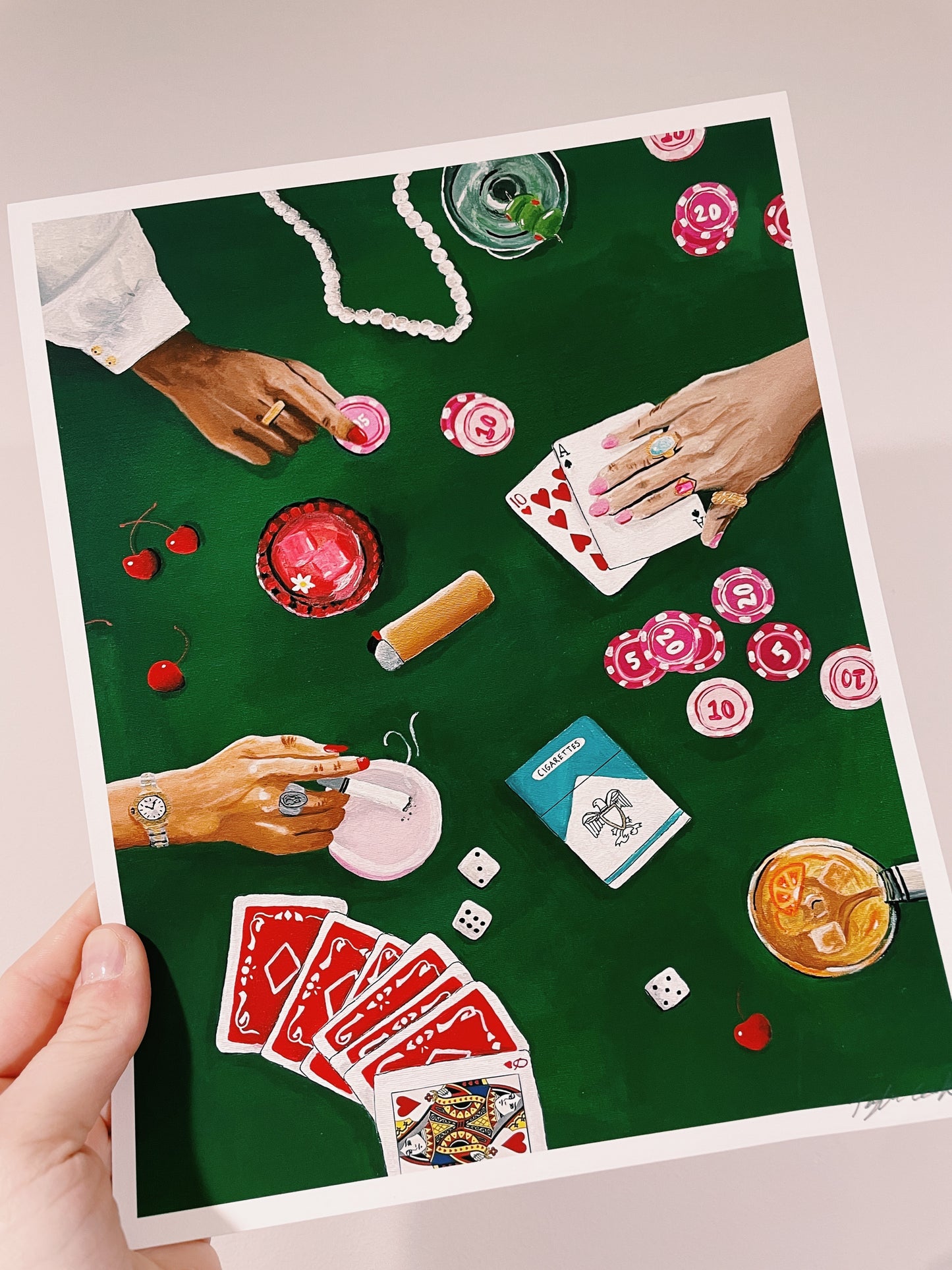 Women At The Poker Table - Print