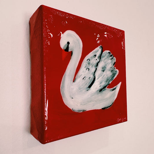 Red Swan Mini Canvas