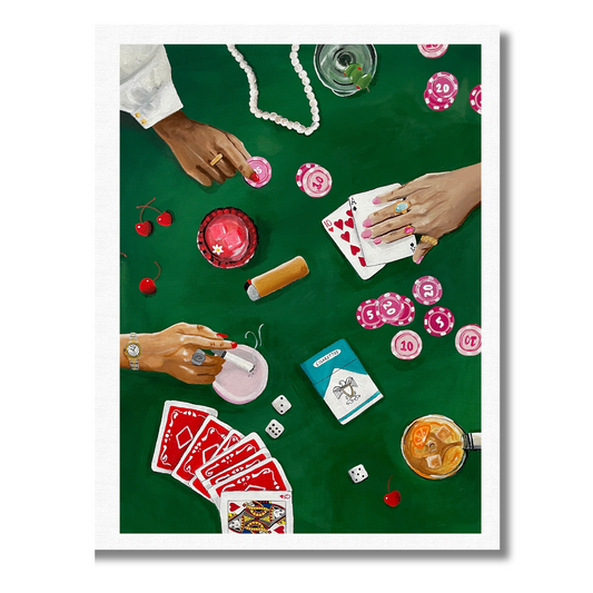 Women At The Poker Table - Print